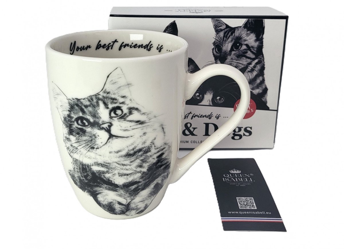 Queen Isabell - Porseleinen mok - Beker - Siberische kat, 350ml, Q1-05201