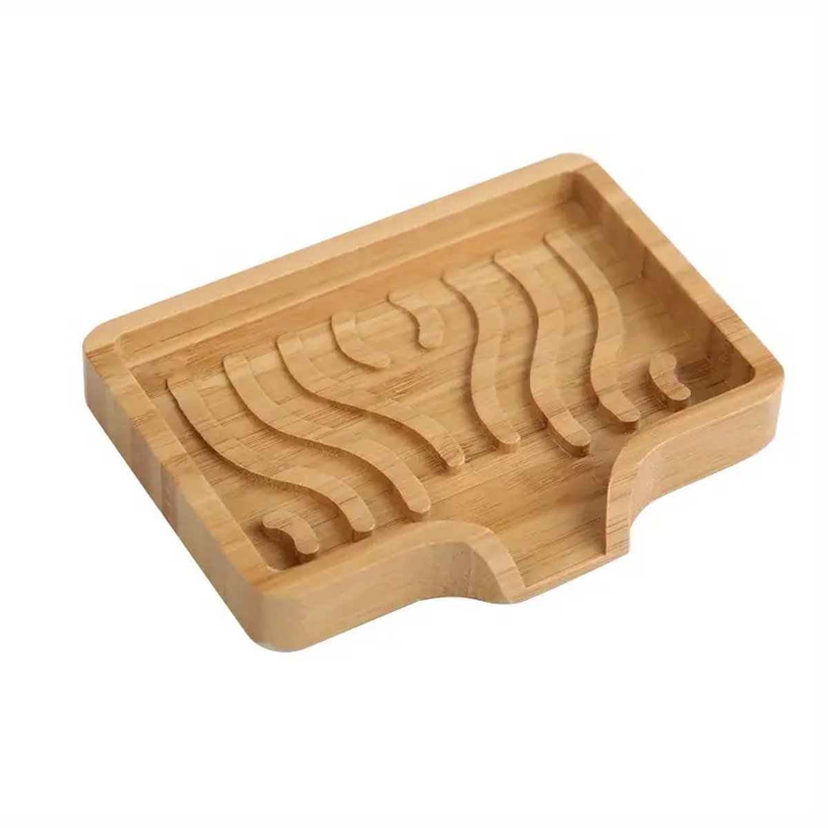 World2You® | Bamboe zeepbakje met waterdoorloop en afvoer | 100% natuurlijk