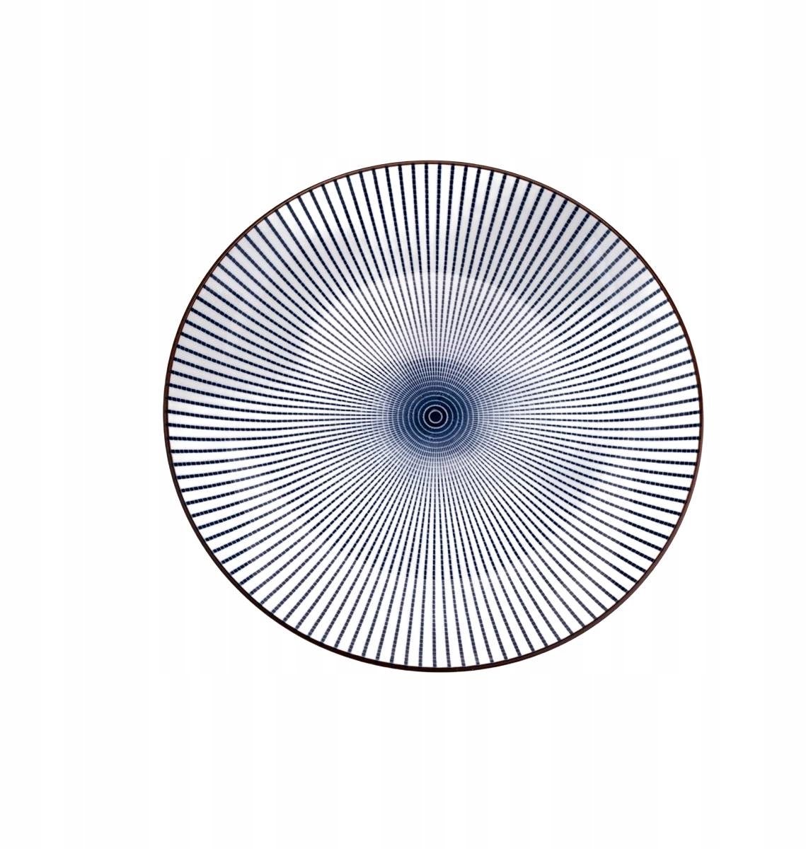 Homla Navia dinerbord, 27 cm, marineblauw met bruine rand