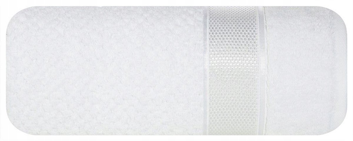 Luxe Katoenen Handdoek 50x90cm Wit 500g/m² met Glanzende Draad