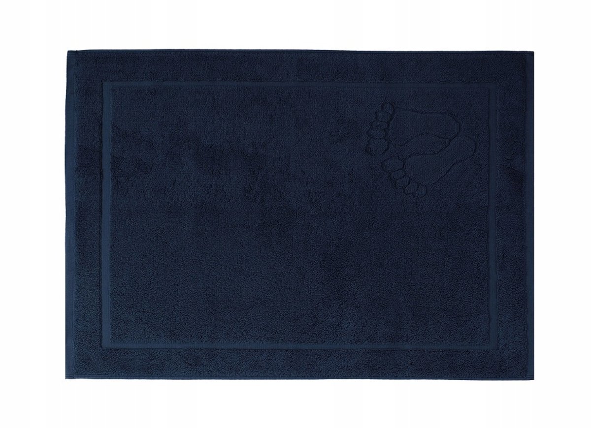 Badmat Feet 50x70cm - Zacht Katoen, Wasbaar, Marineblauw