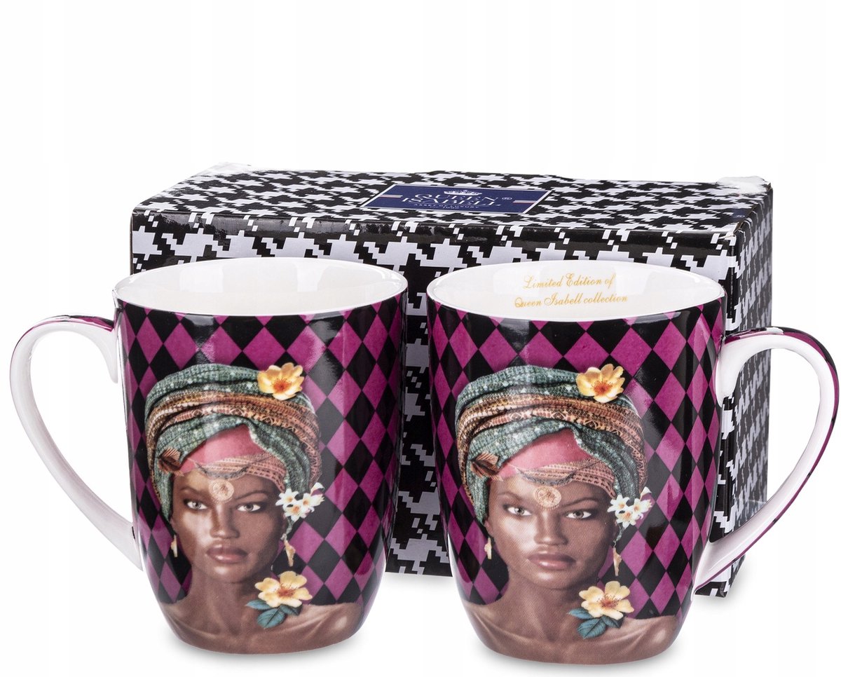 Queen Isabell porseleinen mokkenset (2 stuks, 400 ml)