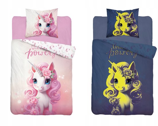 Yasida Beddengoedset, regenboog, 135 x 200 cm, roze, kinderen