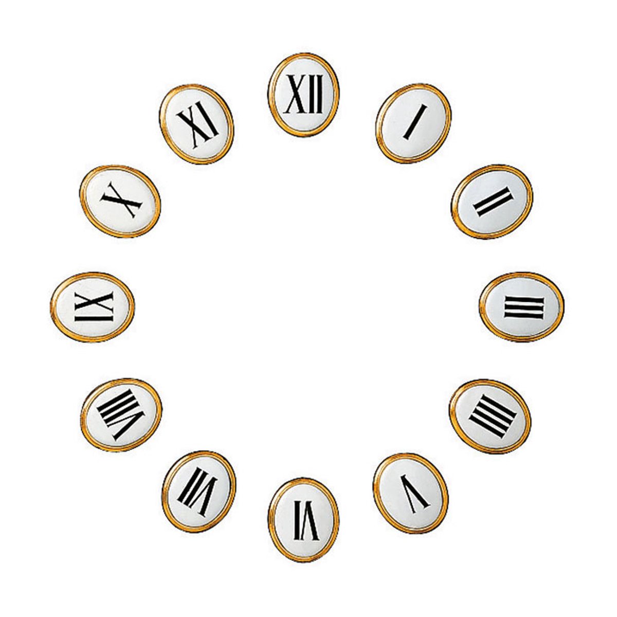 Cijferset Romeinse cijfers Zamak-Alu