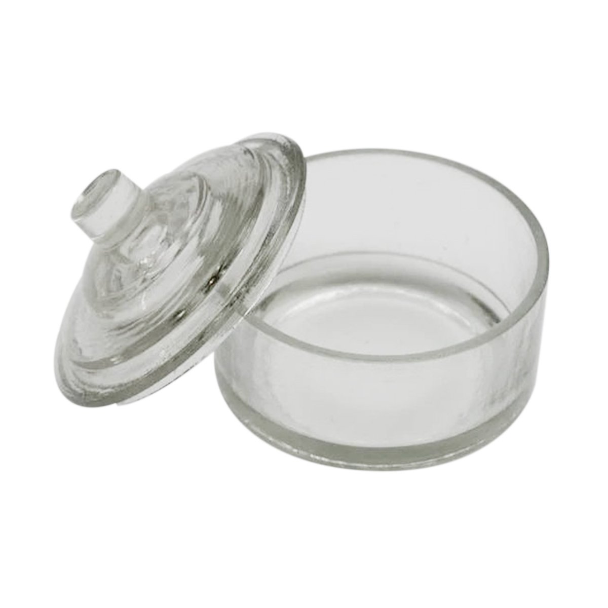 Glazen pot met knop, diameter 80 mm, voor alcohol, benzeen of andere oplossingen