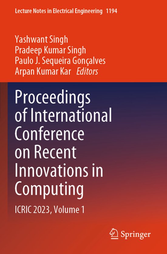 Lecture Notes in Electrical Engineering1194- Proceedings of  ... - cover