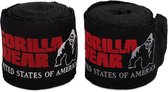 Gorilla Wear Boksbandage - Boksen bandage - Kickboks Bandage - Boxing Wraps - Zwart - 3 m