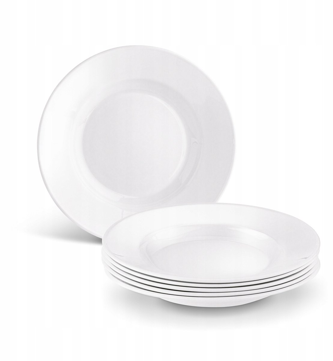 Tadar Suzi Dessertborden Set - 6 stuks, 22,5 cm, Wit Opaalglas