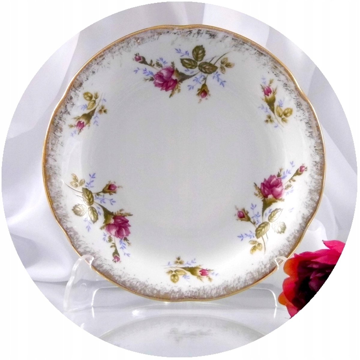 Kameliia Plat Bord 19 cm - Handgemerkt Porselein