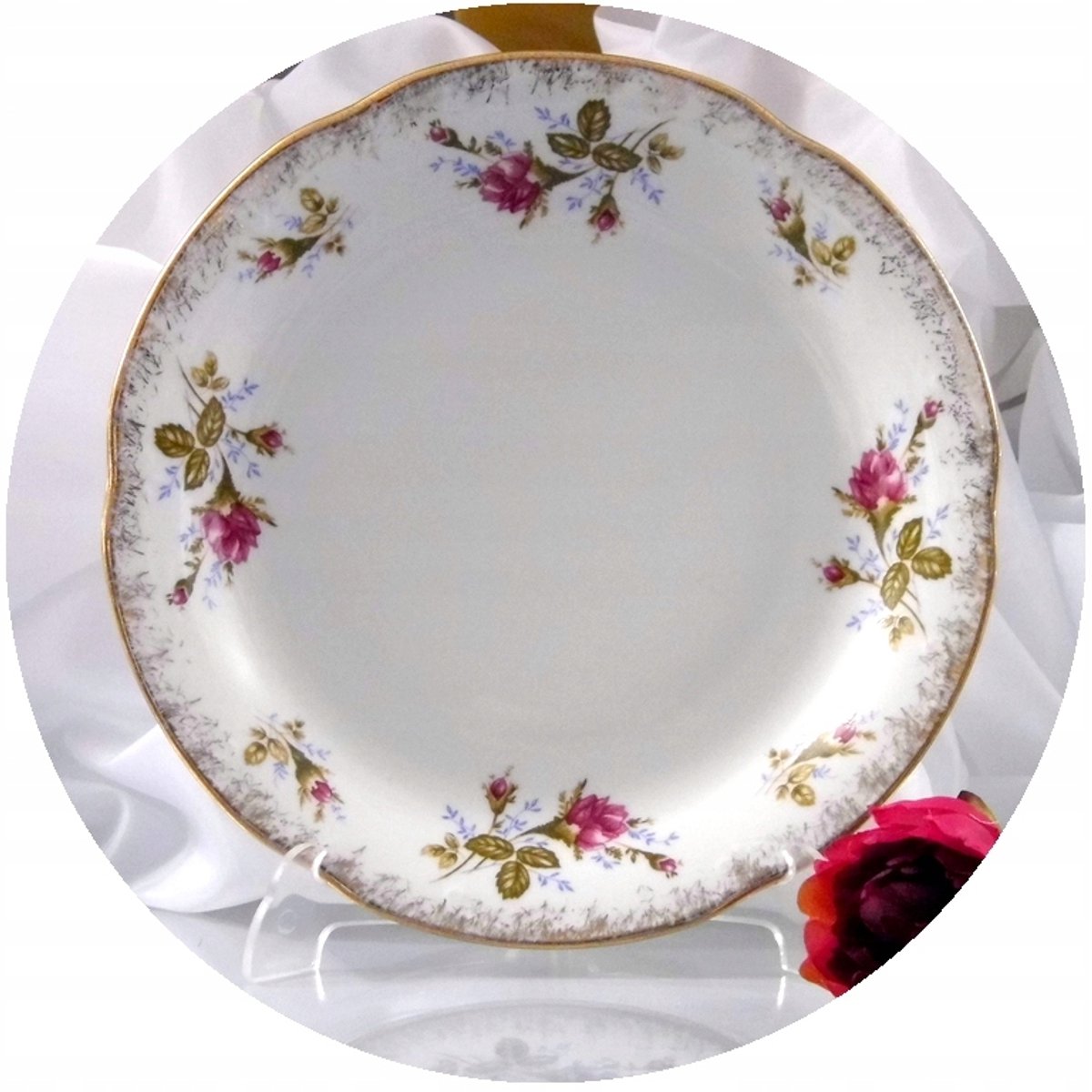 Kamélia Platbord 24 cm - Handgemerkt porselein