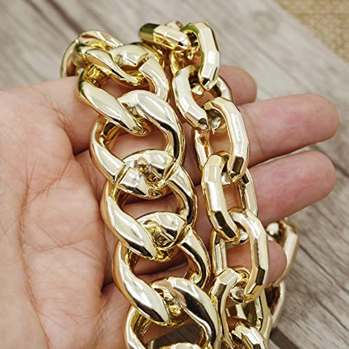 Dikker Gouden Halsketting voor Heren - Hip Hop Punk Stijl, Jaren 80-90, Personaliseerbaar, Mode Sieraden