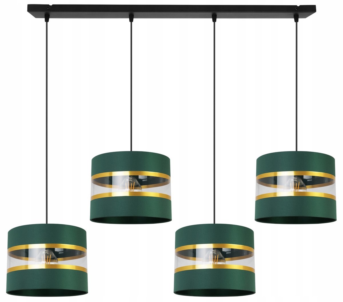 Glamour Hanglamp Goud Groen Zwart - Stijlvolle plafondlamp