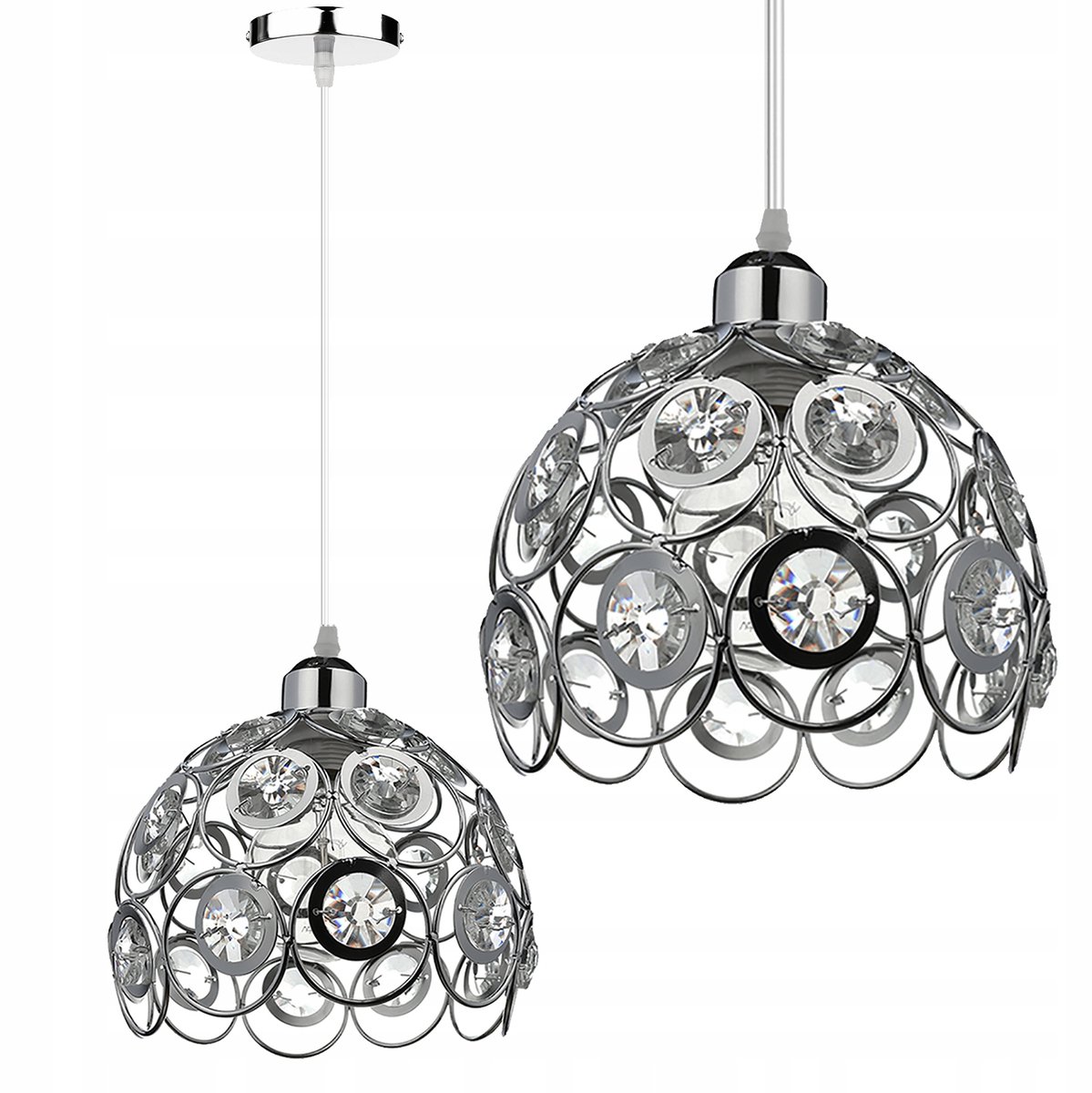 Edison Kristallen Plafondlamp LED - Chroom, E27