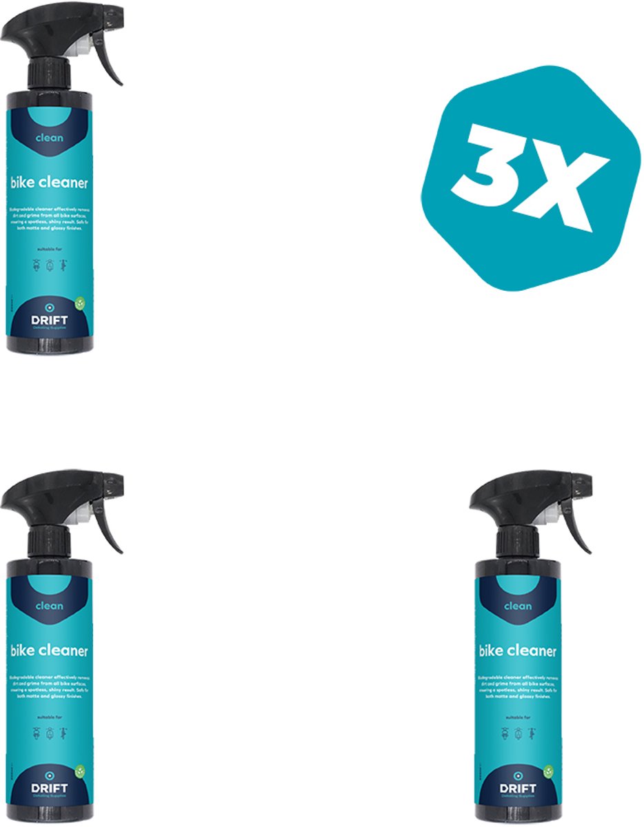 3 × Bike Cleaner - Fietsreiniger - Fietsshampoo - Verwijdert snel vuil, olie en modder - 500 ML