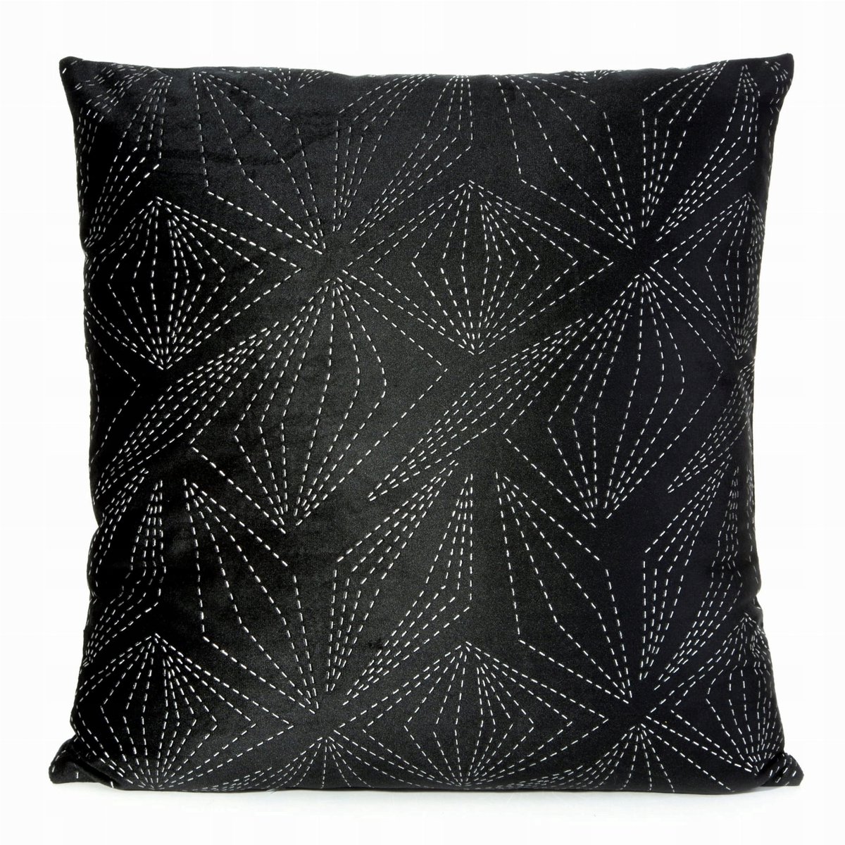 Eurofirany Albi Sierkussen 45x45 cm Zwart/Zilver Fluweel