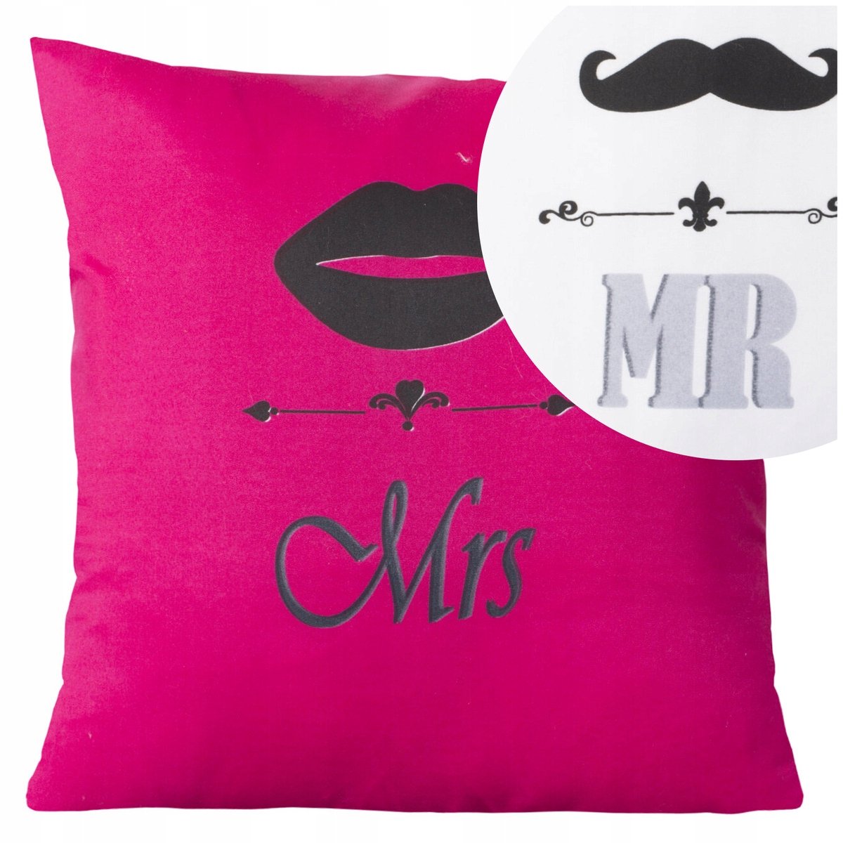 Decoratieve Kussensloop Nevan 40x40 cm - Microvezel met Opdruk