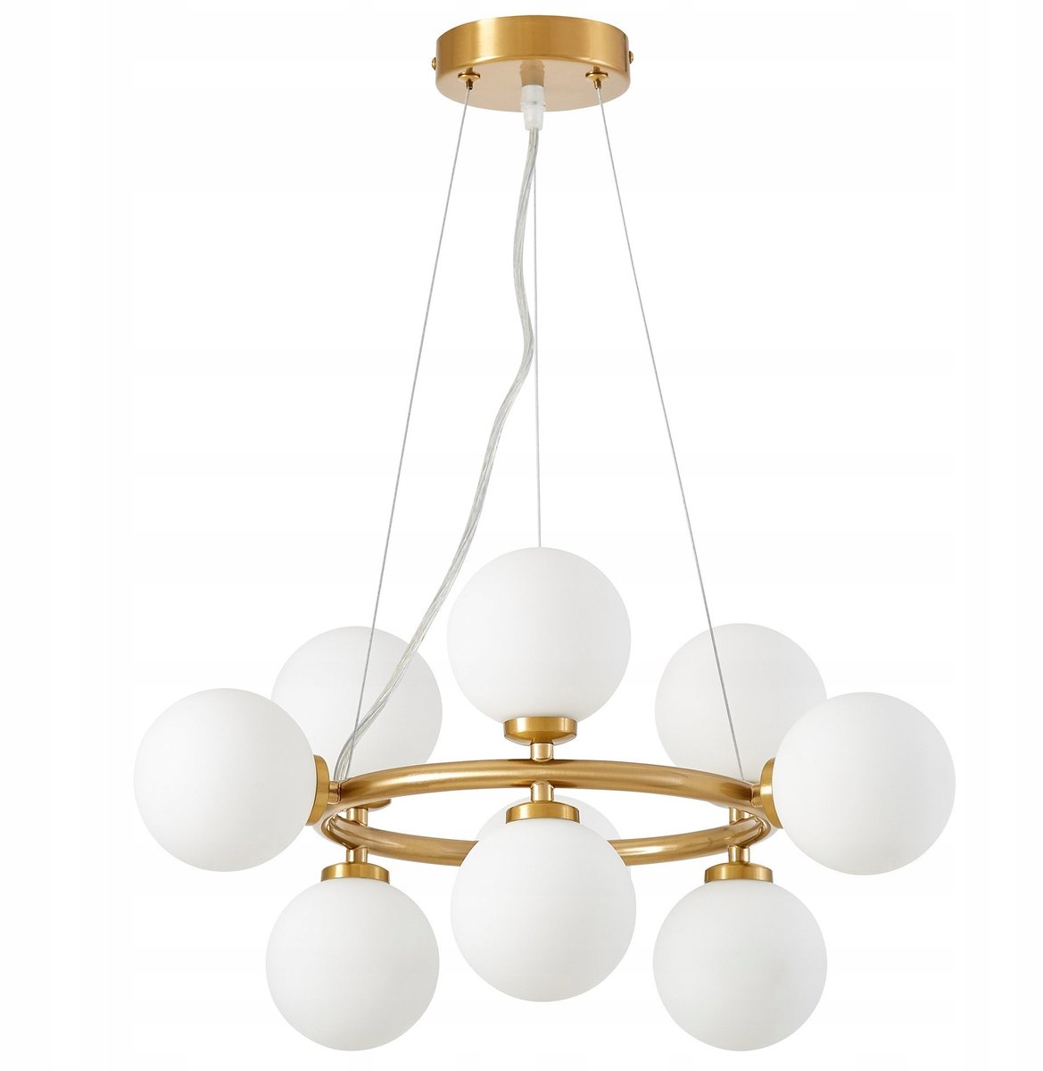 Lumina Deco Marsiada Hanglamp 9x G9 Wit/Messing Glas
