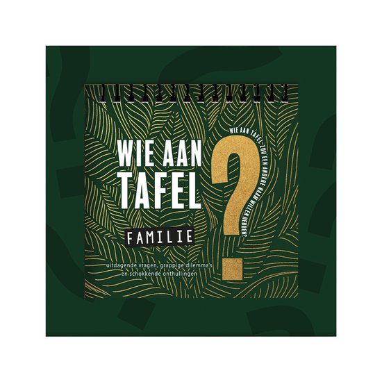 Wie aan tafel? Familie - cover
