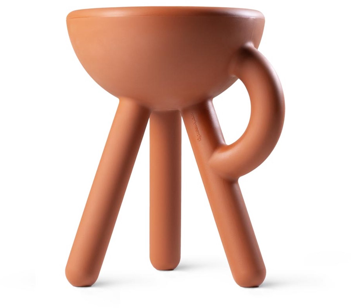 Tubby kruk Terracotta / Tubby Stool Terracotta - Design krukje / bijzettafel - Werkwaardig.