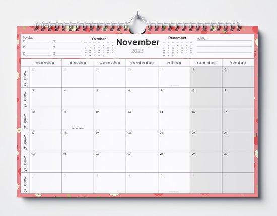 Huurdies® - 22 maanden kalender - Fruit - A4+