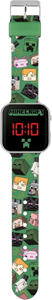 Minecraft LED Horloge met Karakterprint