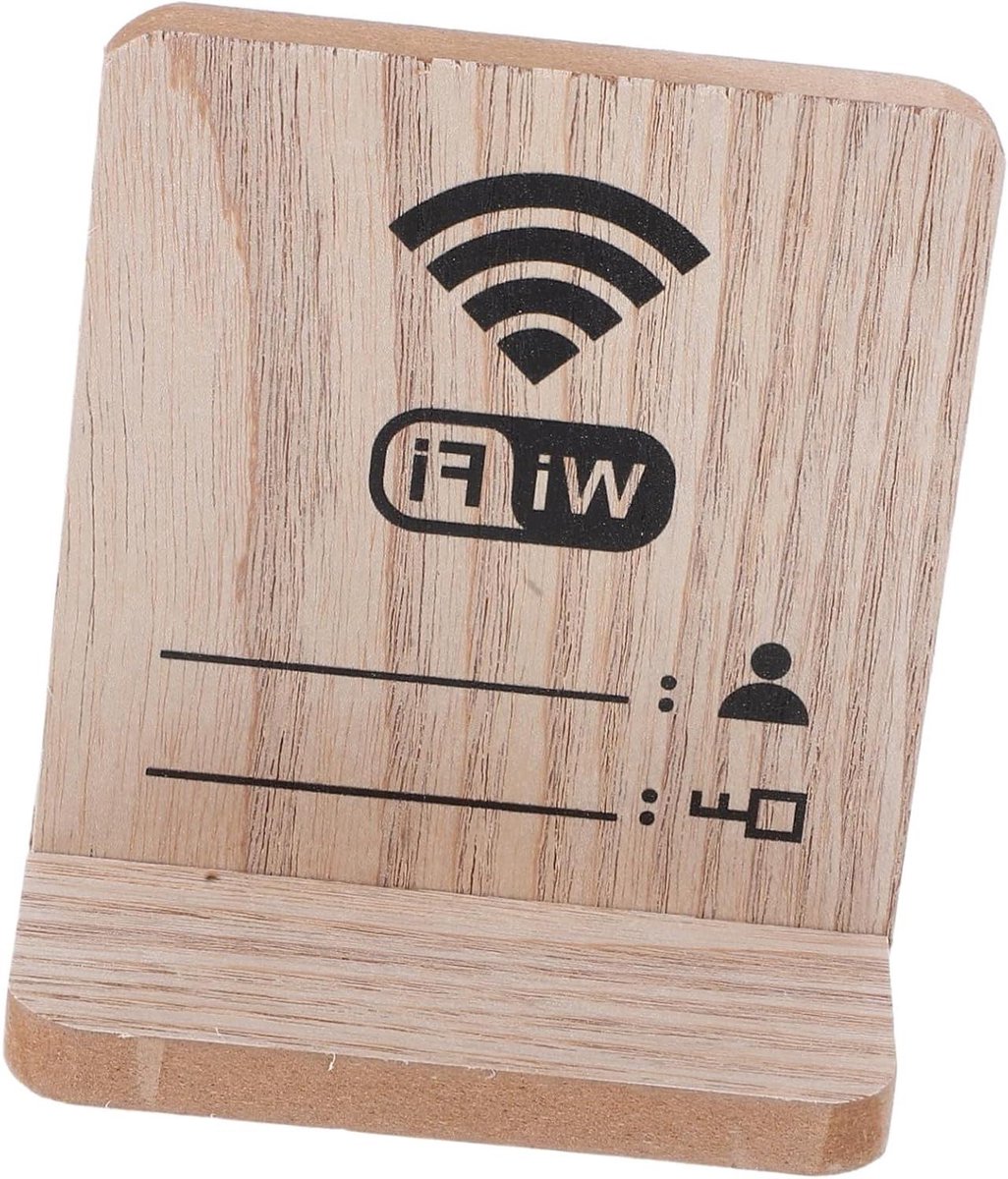 Allecto Plus - Houten Wifi Wachtwoord Bord voor Thuis en Bedrijf, Multifunctioneel Signaal voor Hotels en Restaurants - Duurzaam en Stijlvol Ontwerp met Elegante Touch.