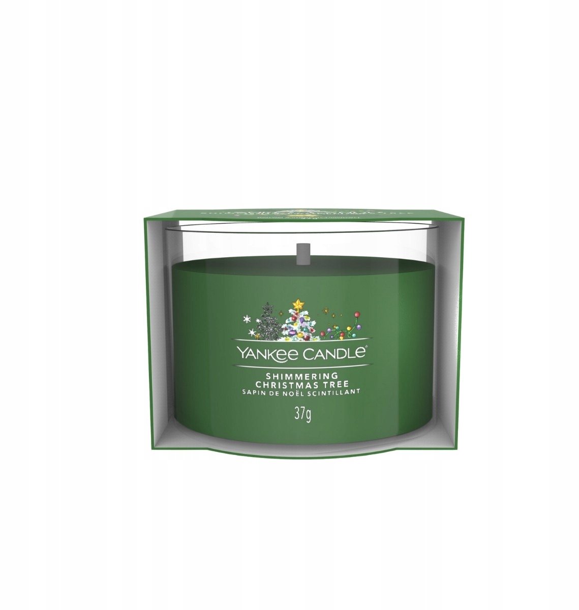 Yankee Candle Mini Geurkaars Shimmering Christmas Tree - 10u brandtijd Green