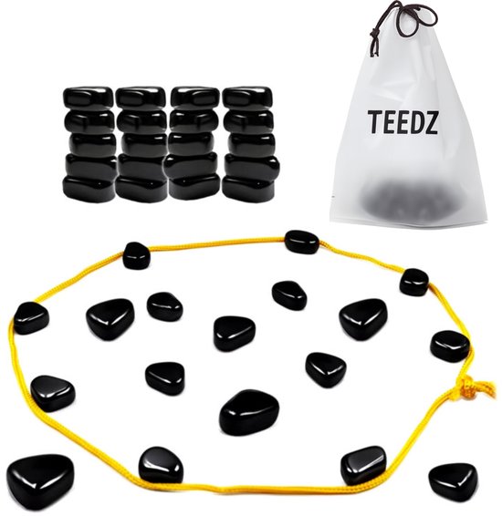 Magnetisch Strategiespel – 20 Magnetische Stenen – Magnetisch schaakspel - Educatief Denkspel – Voor Kinderen & Volwassenen – Inclusief Touw & Opbergzakje- tafelschaak, schaak, magnetisch spel, magneten, feestspel, kinderspel