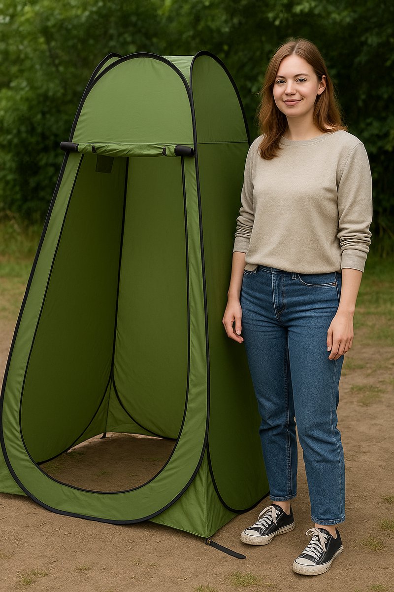 FEDEC Douche tent - Pop-up 1-Persoons Tent - Omkleed tent - Groen - 176 x 92 x 92cm – foto 5