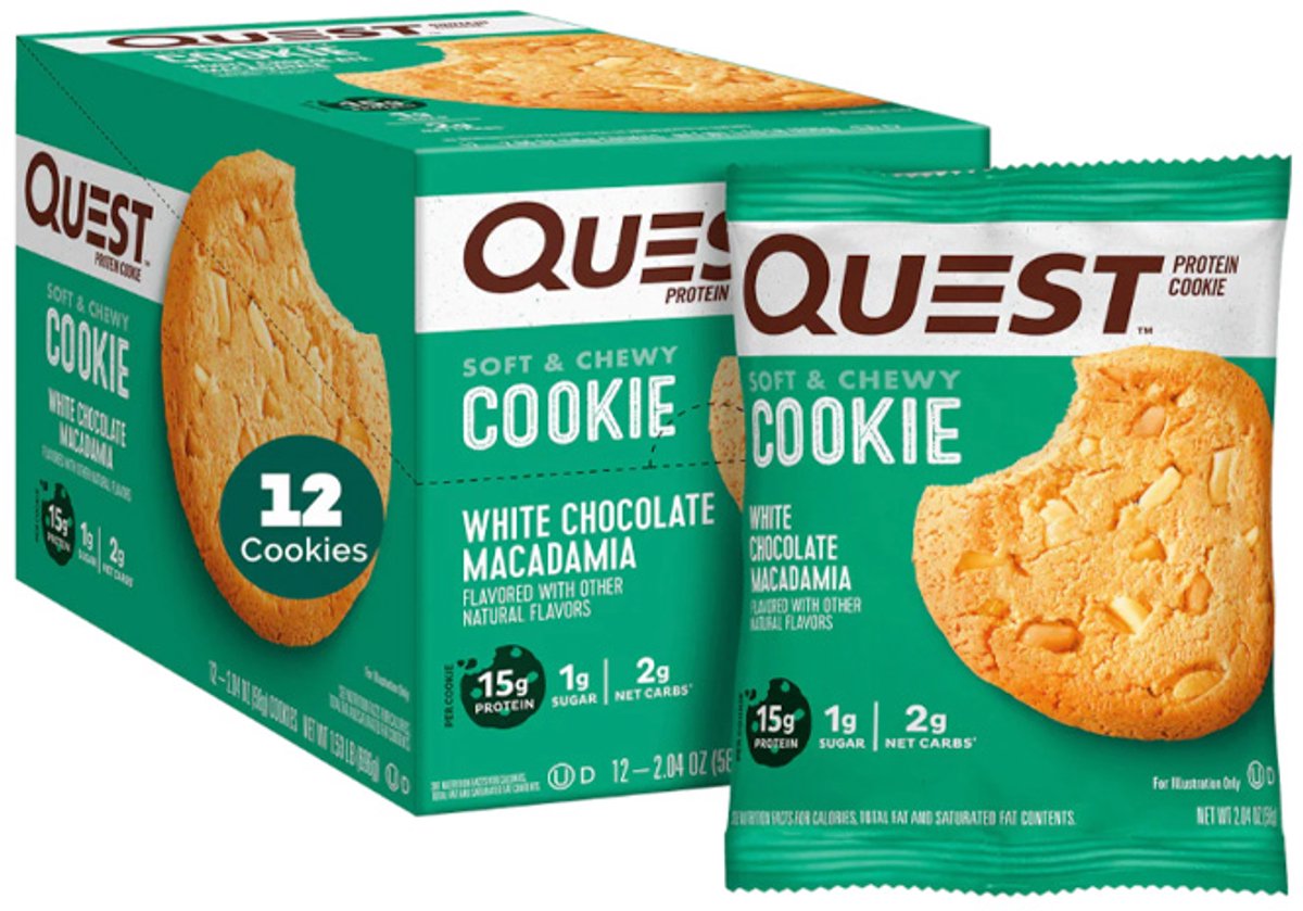 Quest Nutrition | Cookie | White Chocolate Macademia | 12 Stuks | 12 x 59 gram