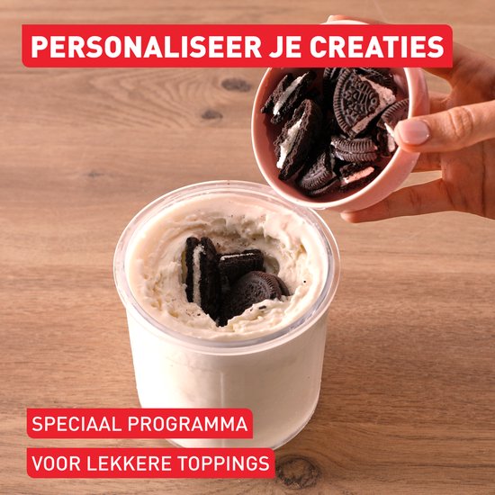 Tefal Dolci IG602A - IJsmachine - 10 Programma's - 1.4L - Automatisch spoelprogramma - Geschikt voor Sorbet en Roomijs