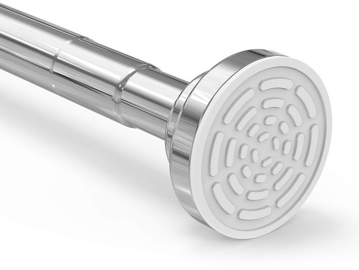 Ibenzoa® Verstelbare zilverkleurige telescoopstang voor badkamer zonder boren