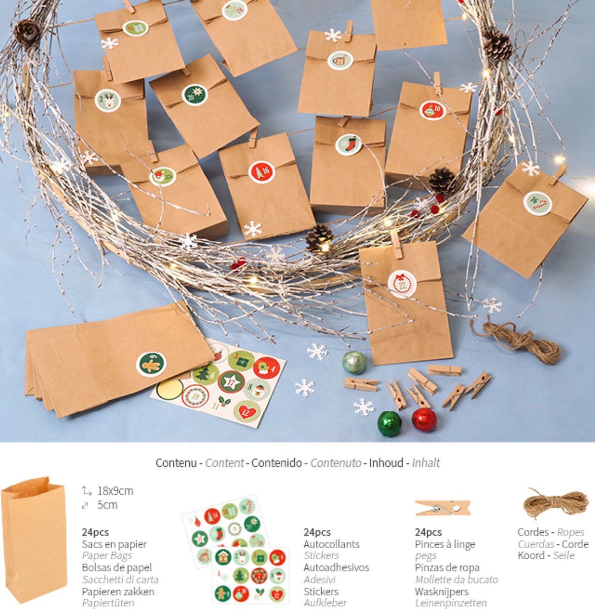 Adventskalender kraft kit - Artemio