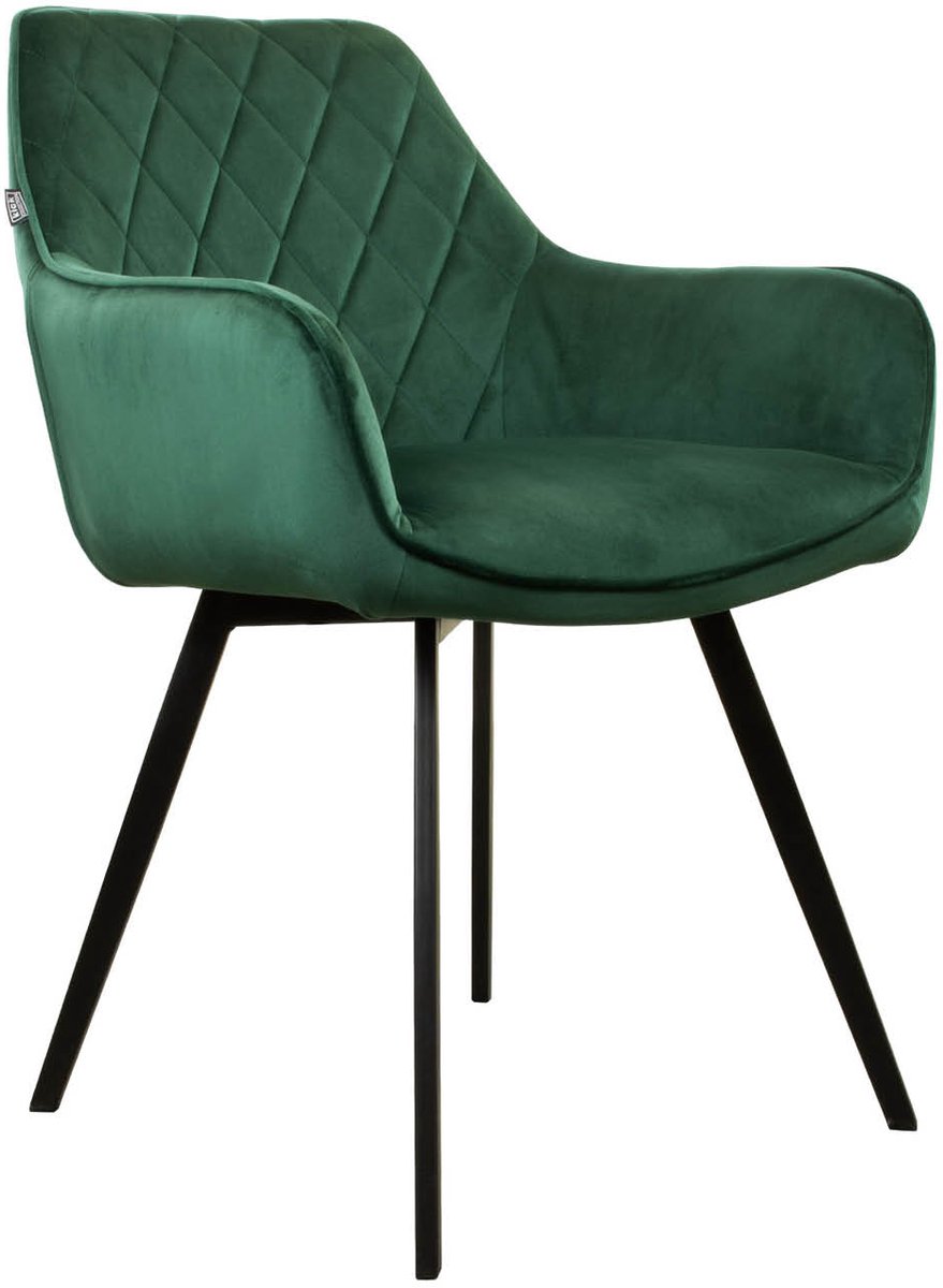 Kick Collection Kick Eetkamerstoel Karl Velvet - Donkergroen