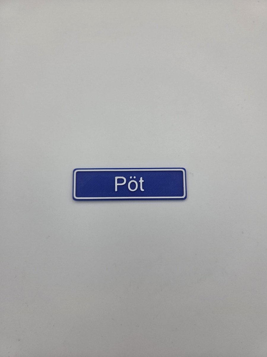 3D plaatsnaam speldje Pöt