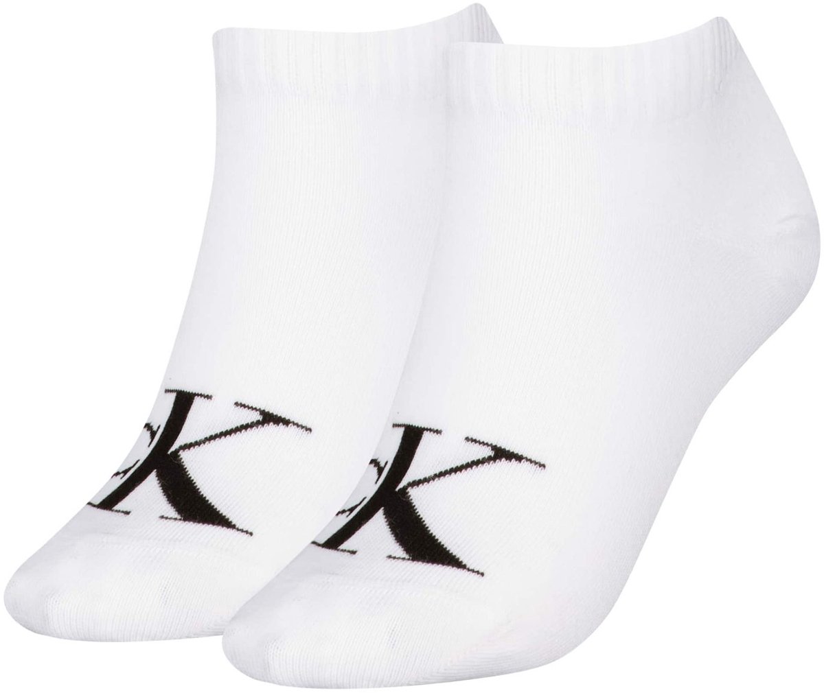 Calvin Klein 2-paar sneakersokken Logo monogram Wit