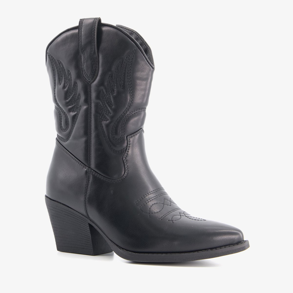 BLUE BOX dames cowboylaarsjes zwart