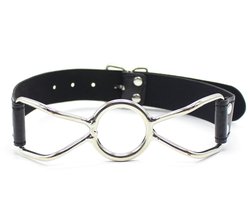 Smart Moves - Ring Gag - Maat S - PU Leer - Zwart