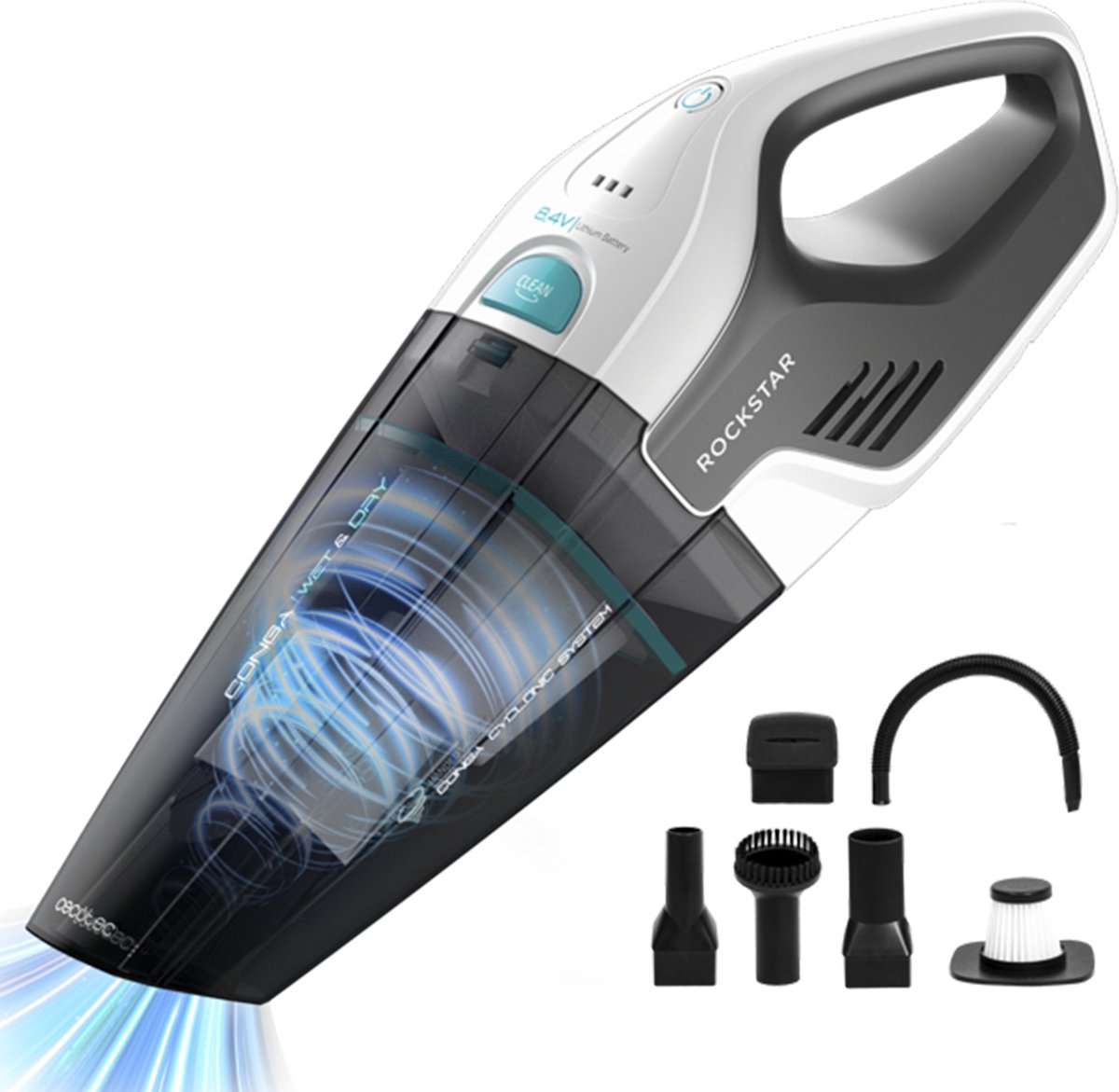 Cecotec Conga Rockstar handstofzuiger Grijs, Wit Zakloos