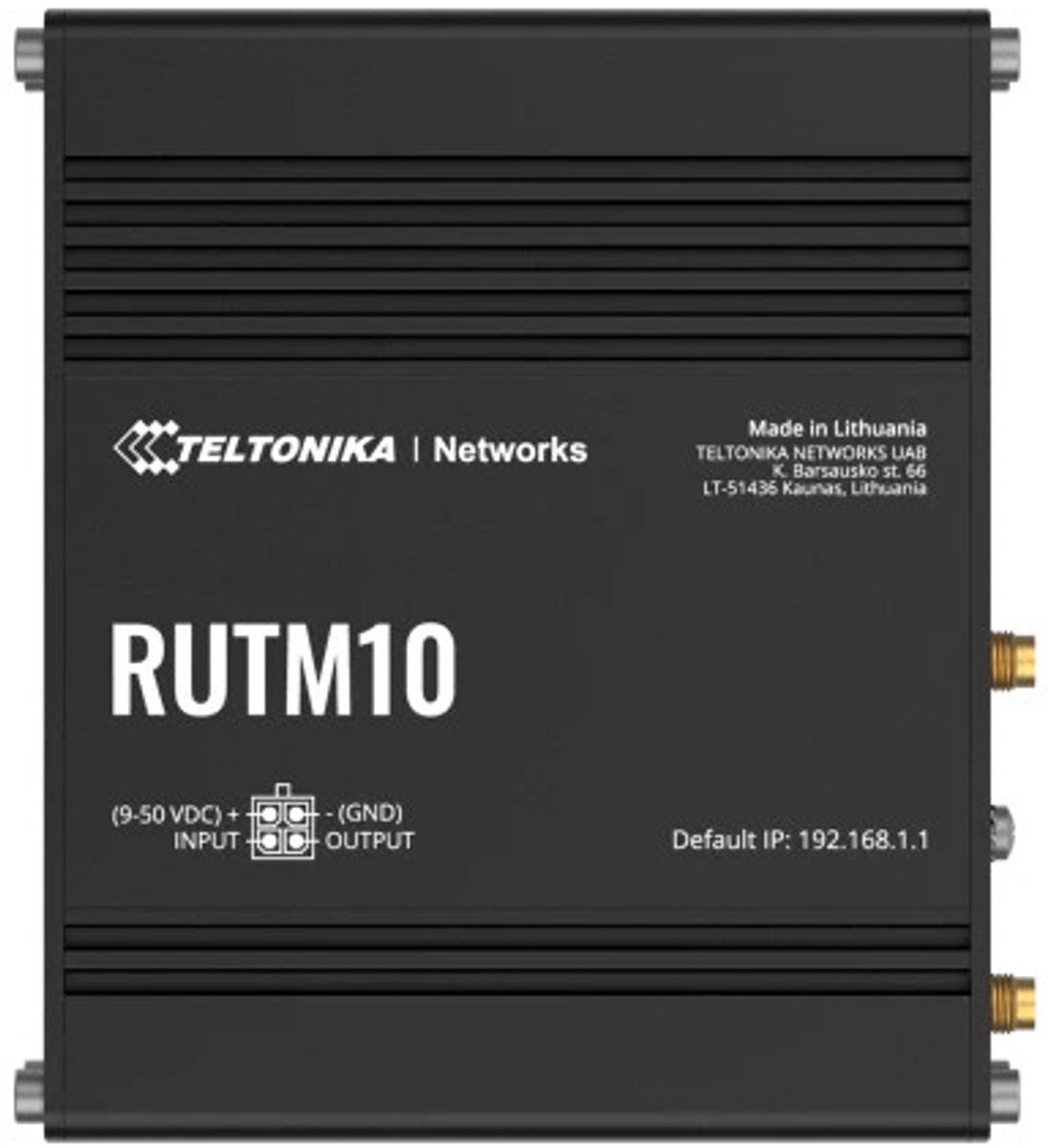 Teltonika RUTM10 draadloze router Gigabit Ethernet Dual-band (2.4 GHz / 5 GHz) Zwart