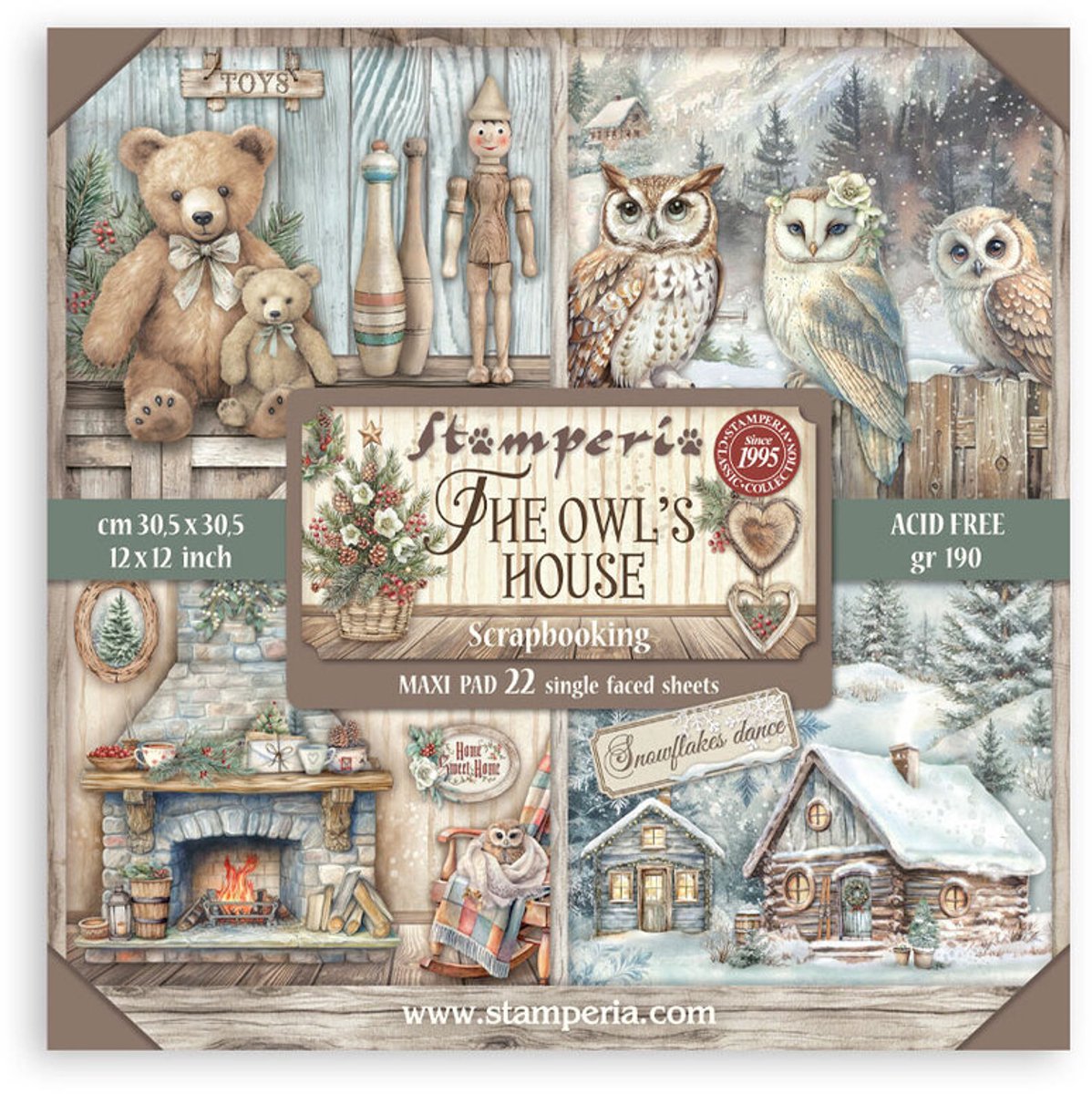 Stamperia - The Owl's House 12x12 Inch Paper Pack Maxi (Single Face) (SBBXLB28)