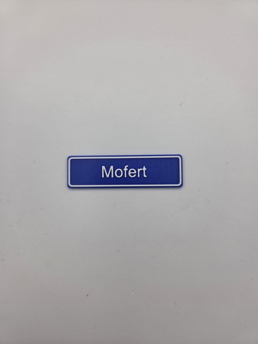 3D plaatsnaam speldje Mofert