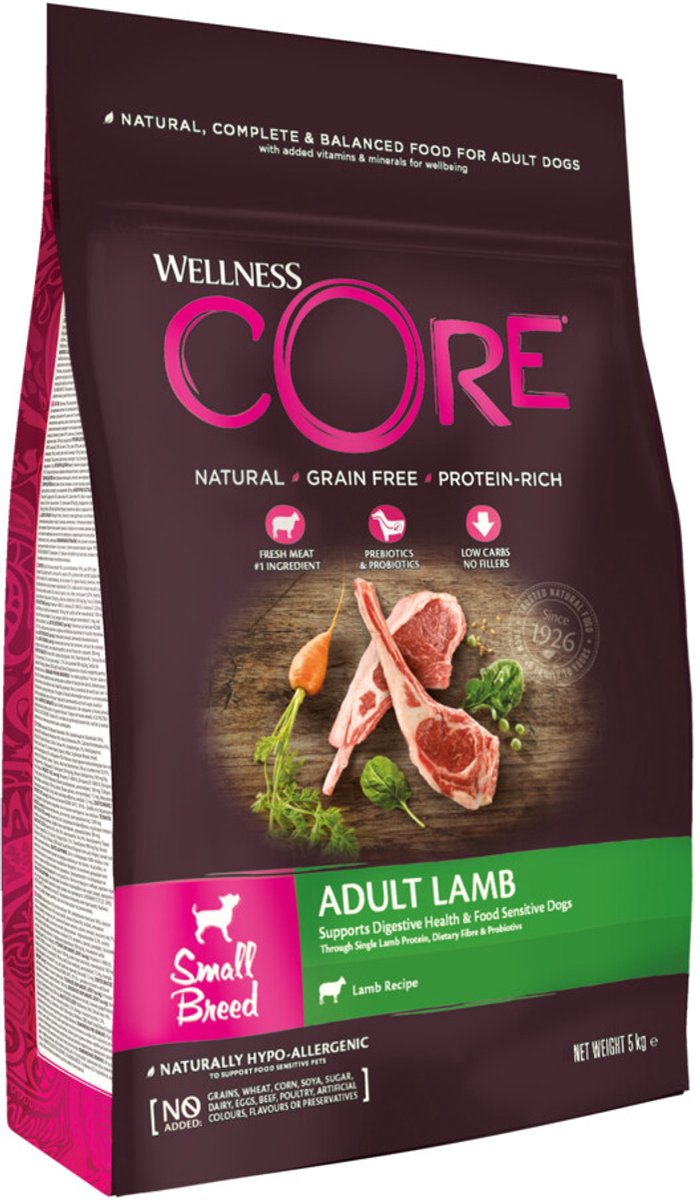 Wellness Core Grain Free Puppy Small-Medium Breed Zalm&Witvis - Hondenvoer - 5 kg Small/Medium Breed