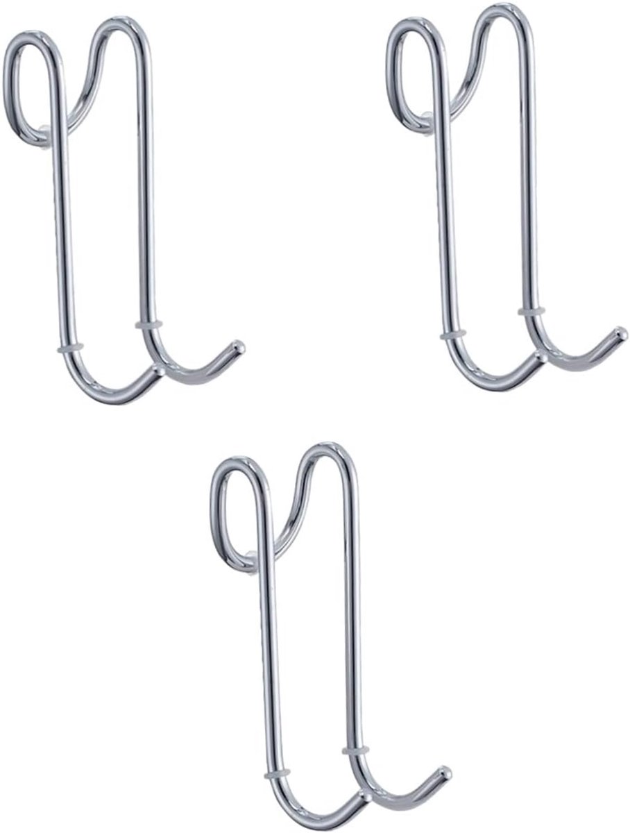 Deurhanger - 3 Stuks - Handdoek Haak - RVS - Douchehaken Zonder Boren - Handdoekhaken - Ha
