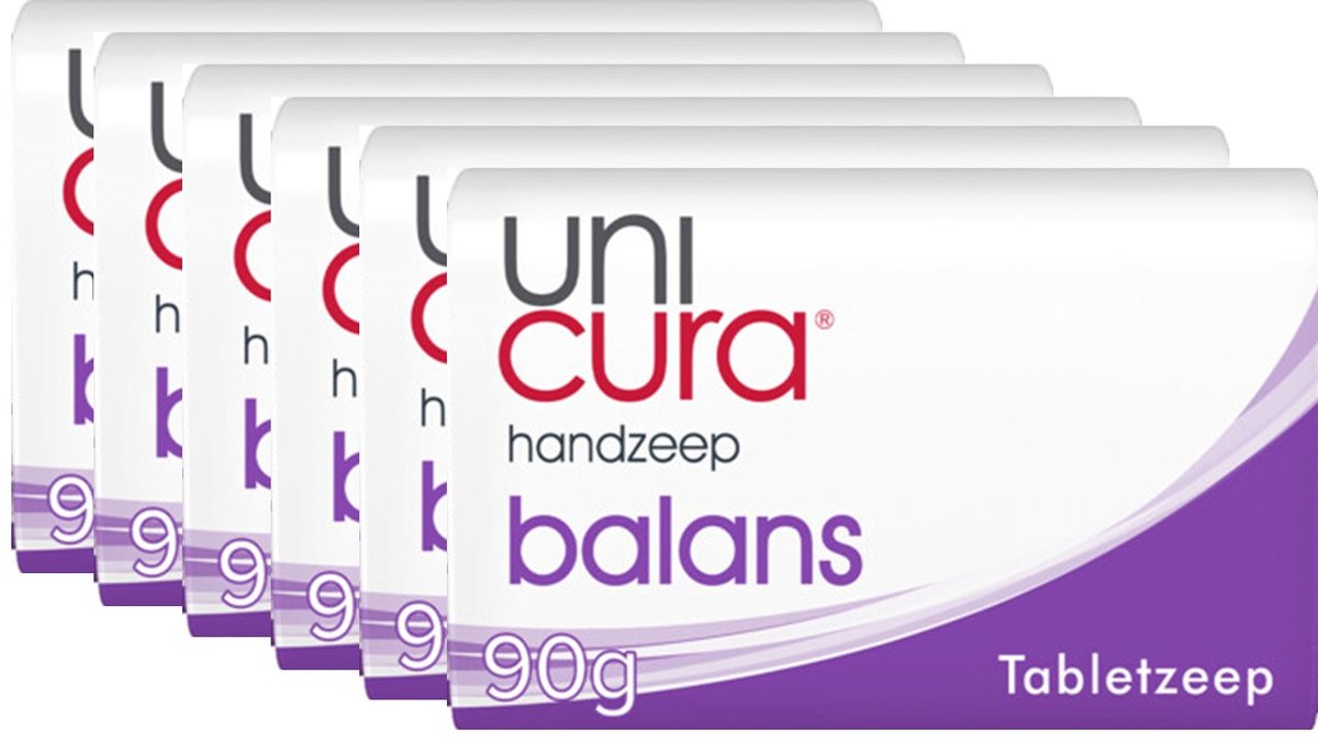 Bol.com Unicura Balans Anti-bacterieel Zeeptablet - 6 x 90 Gram Voordeelverpakking aanbieding