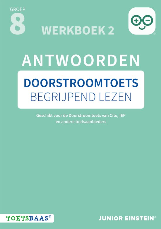 Doorstroomtoets begrijpend lezen groep 8 Antwoordenboek 2 - cover