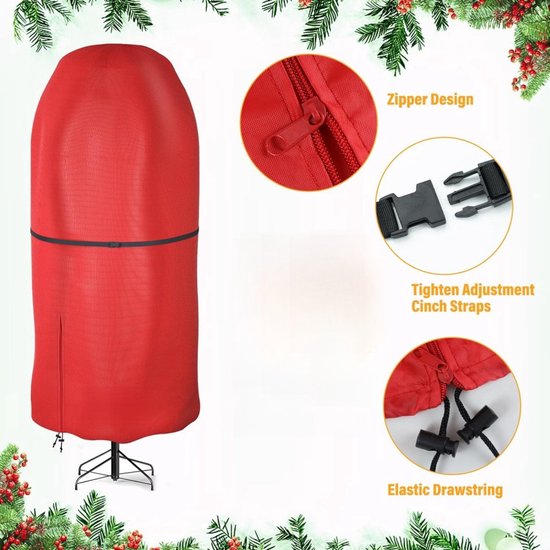 vidaXL Opbergtas kerstboom - 150x75x75cm - PE - Zwart