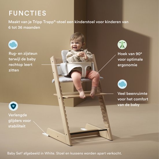Stokke Tripp Trapp Baby Set2, Heather Mauve - 2024 versie - Leeftijd 6-36 maanden - Verander de Tripp Trapp stoel in een comfortabele kinderstoel van Stokke — afbeelding 2