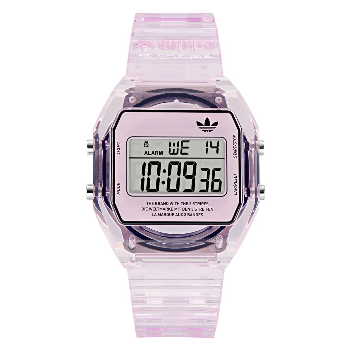 Adidas Originals Digital Two Crystal AOST24066 Horloge - Resin - Roze - Ø 36 mm