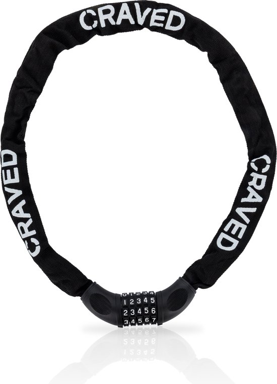 Craved Fietsslot City - Met cijferslot - 100cm - Ketting slot — afbeelding 2